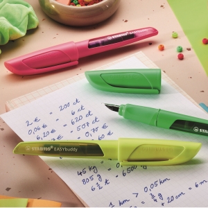 Stylos STABILO EASYstudy sur une feuille de calcul
